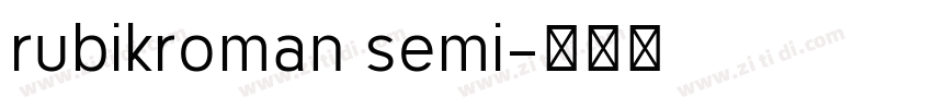 rubikroman semi字体转换